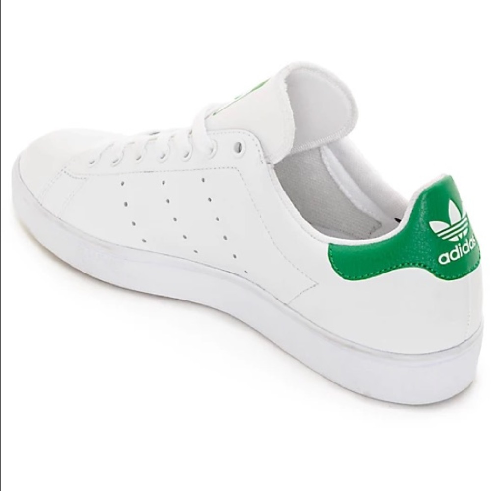 Adidas Stan Smith White and Green Sneakers